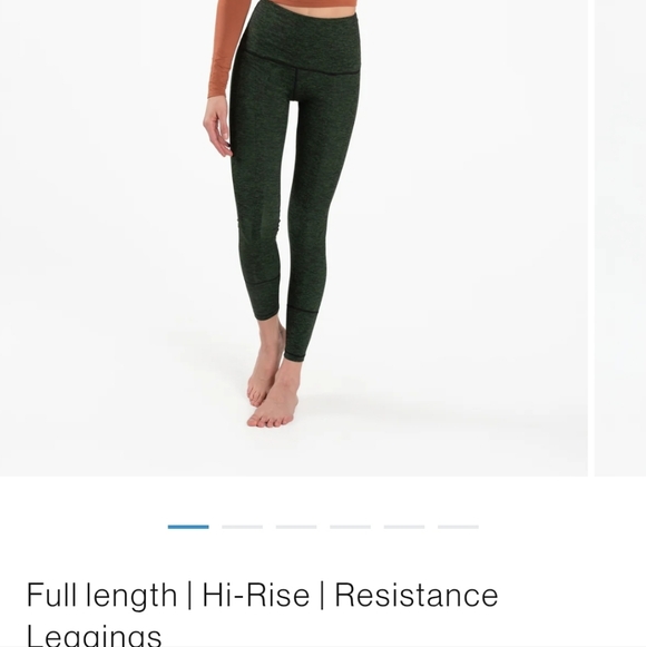 Forest Green Ruched Leggings - Picture 2 of 3
